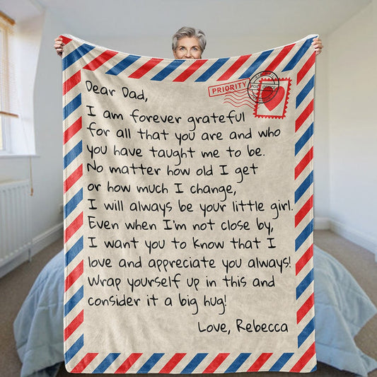 All Over Prints Dear Dad - From Daughter - Personalized Giant Love Letter Blanket - SS361DD
