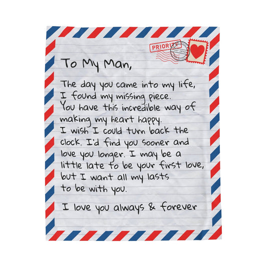All Over Prints To My Man - Giant Love Letter Blanket - SS575