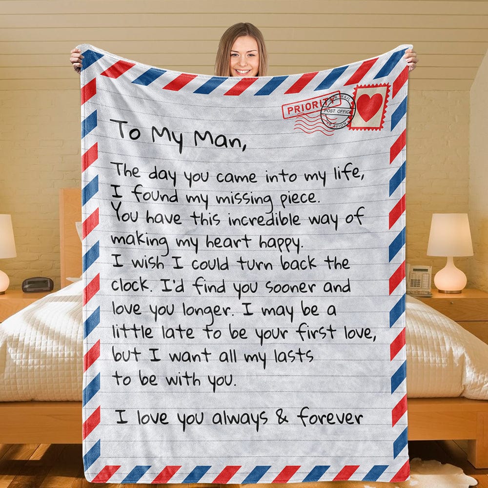 To My Man Giant Love Letter Blanket Ss575 Sugar Spring Co