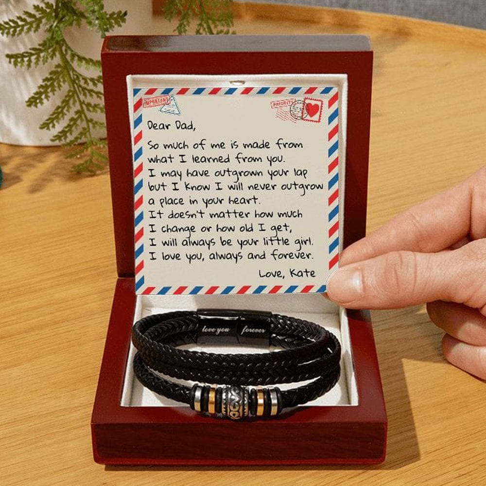 Jewelry Dear Dad | From Daughter | Always Be Your Little Girl | Premium Bracelet