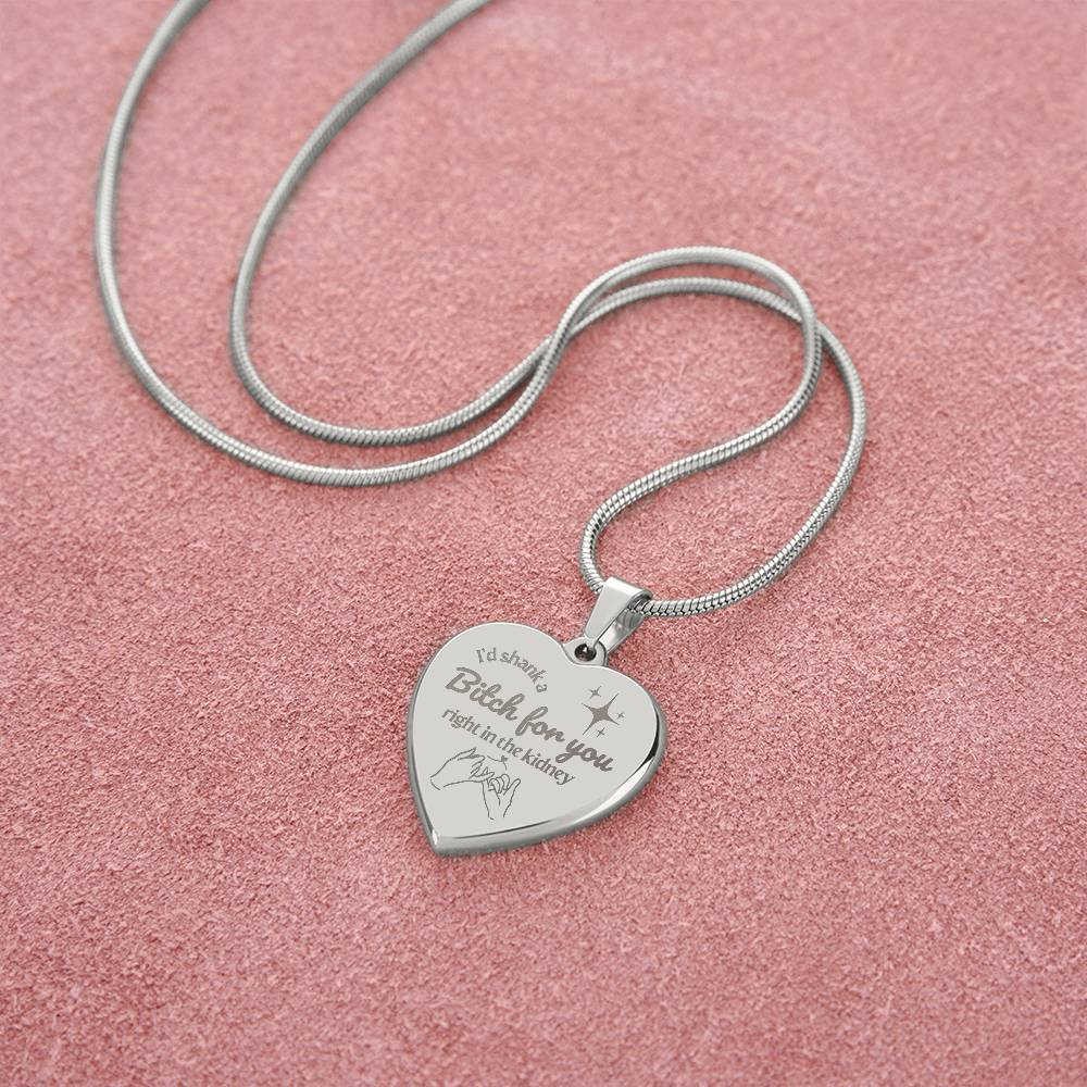 Jewelry Soulsister | Bestie | BFF | Bestfriend | Engraved Premium Heart Necklace - BST01