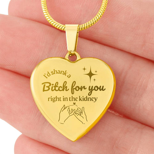 Jewelry Soulsister | Bestie | BFF | Bestfriend | Engraved Premium Heart Necklace - BST01