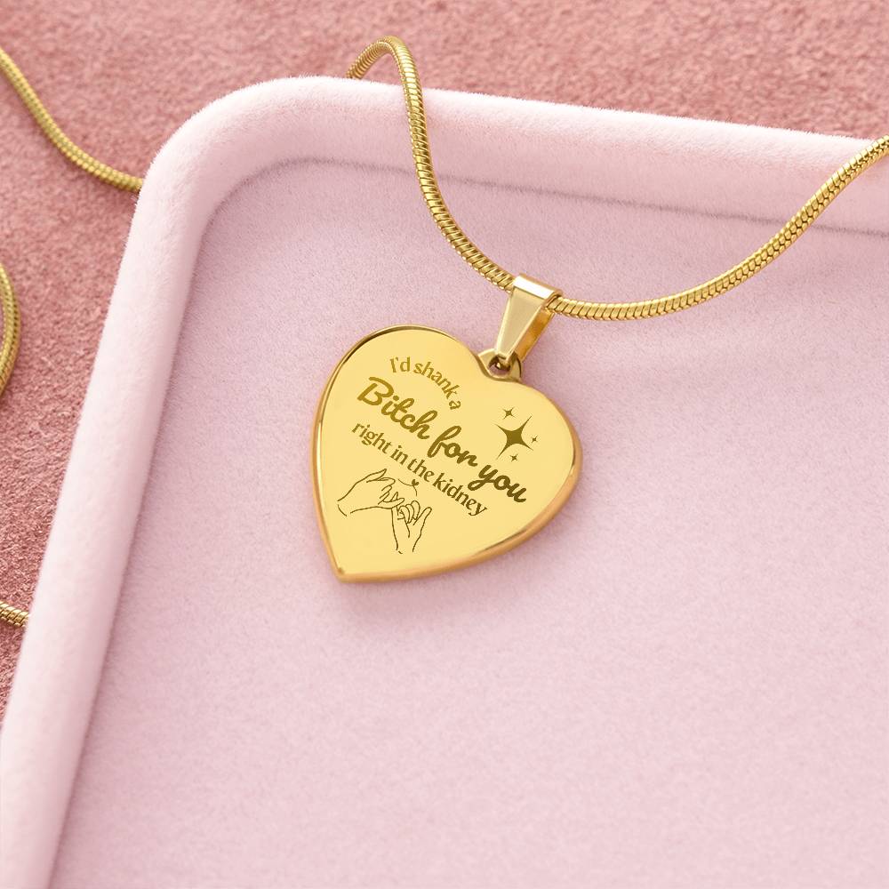 Jewelry Soulsister | Bestie | BFF | Bestfriend | Engraved Premium Heart Necklace - BST01