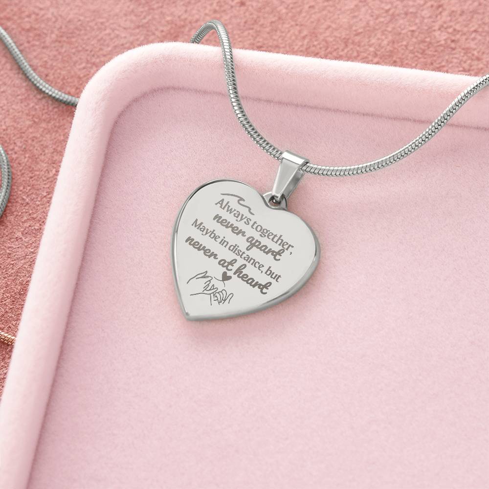 Jewelry Soulsister | Bestie | BFF | Bestfriend | Engraved Premium Heart Necklace - BST04