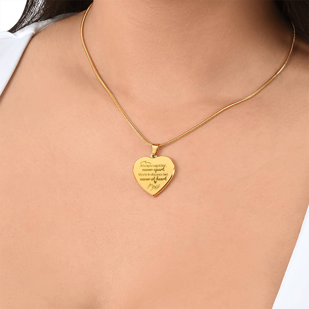 Jewelry Soulsister | Bestie | BFF | Bestfriend | Engraved Premium Heart Necklace - BST04