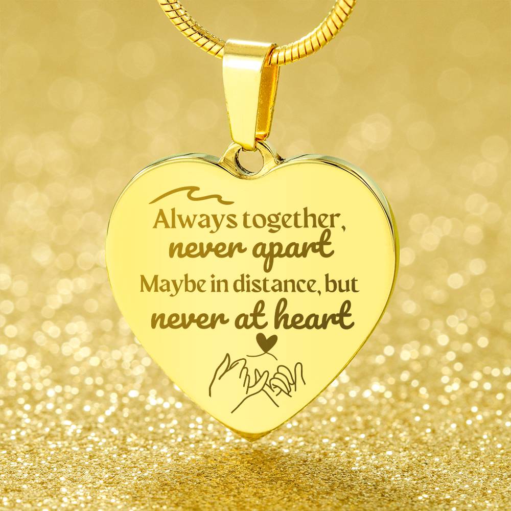 Jewelry Soulsister | Bestie | BFF | Bestfriend | Engraved Premium Heart Necklace - BST04