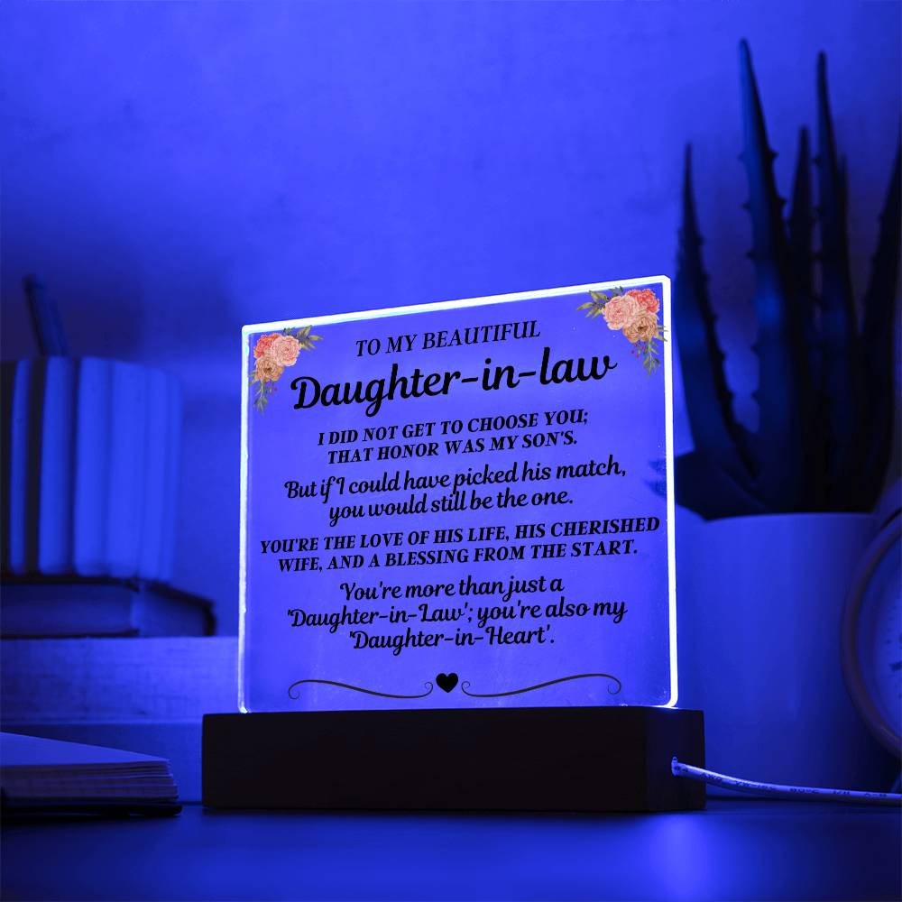 Jewelry To My Beautiful Daughter-In-Law "You're more than just a 'Daughter-in-Law'" Acrylic LED Lamp - AC18
