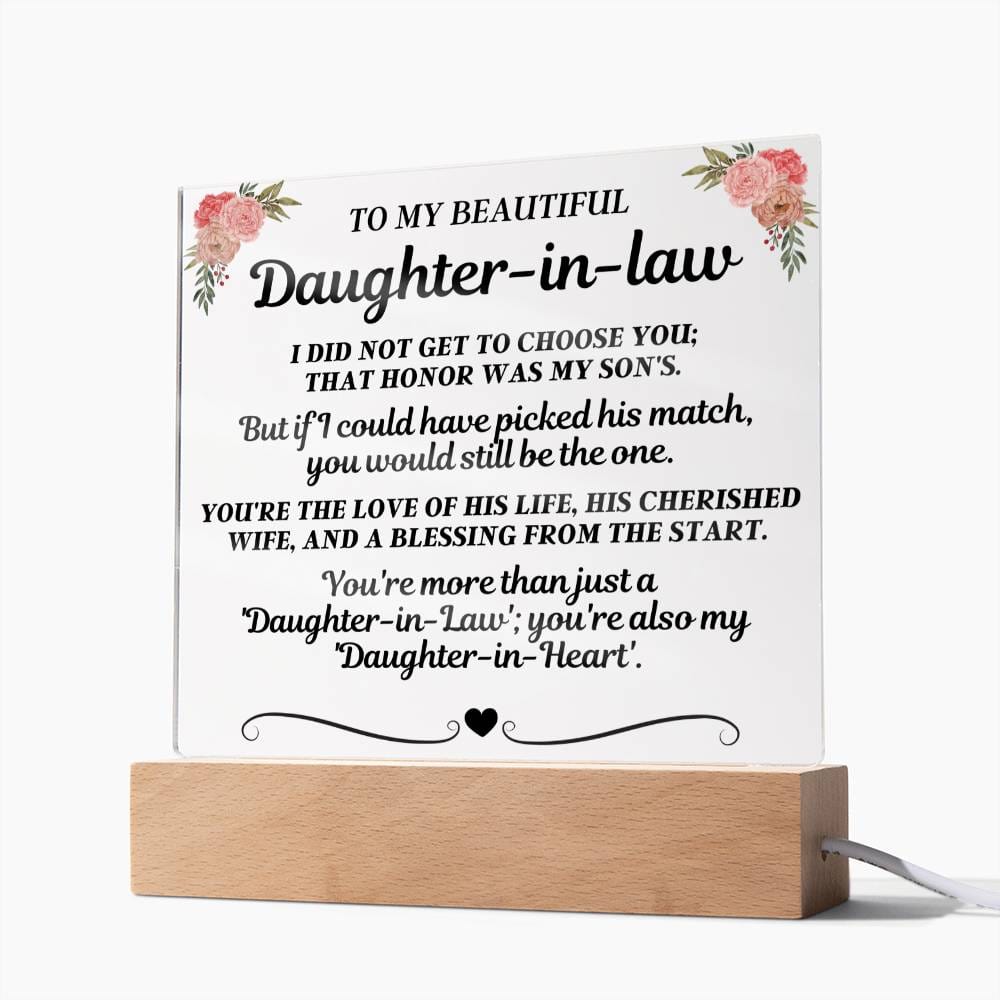Jewelry To My Beautiful Daughter-In-Law "You're more than just a 'Daughter-in-Law'" Acrylic LED Lamp - AC18