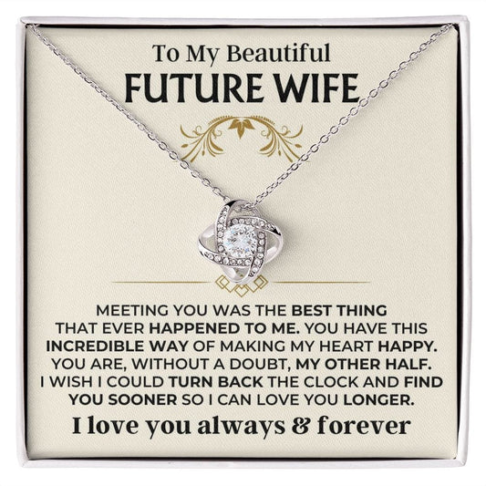 Jewelry To My Beautiful Future Wife - Love Knot Gift Set - SS505