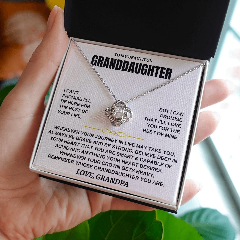 Jewelry To My Beautiful Granddaughter - Love Knot Gift Set - SS117LK