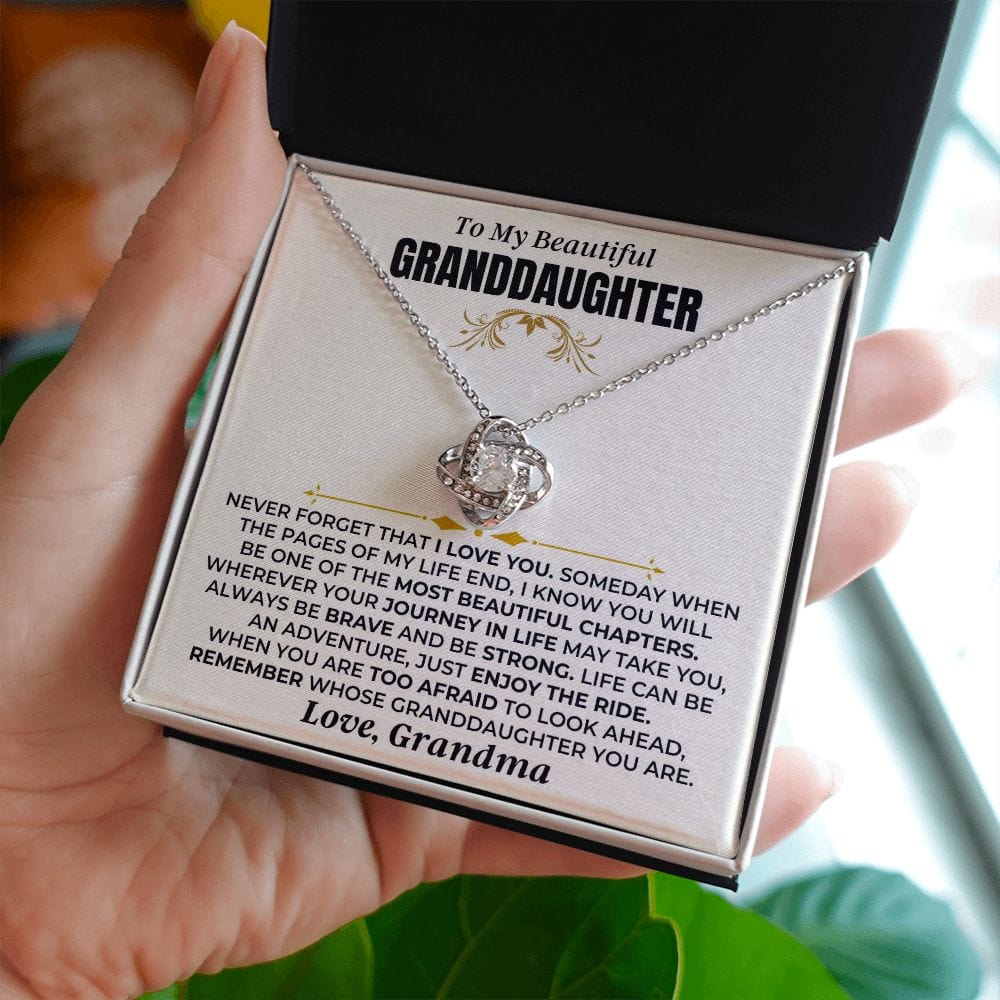 Jewelry To My Beautiful Granddaughter - Love Knot Gift Set - SS477