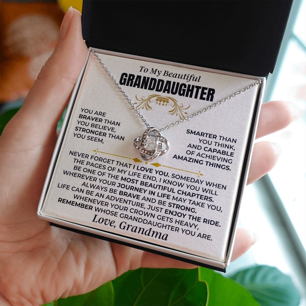 Jewelry To My Beautiful Granddaughter - Love Knot Gift Set - SS494