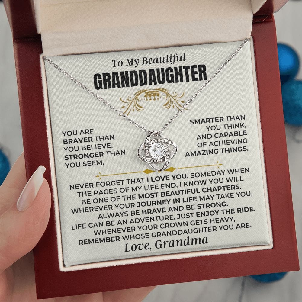 Jewelry To My Beautiful Granddaughter - Love Knot Gift Set - SS494