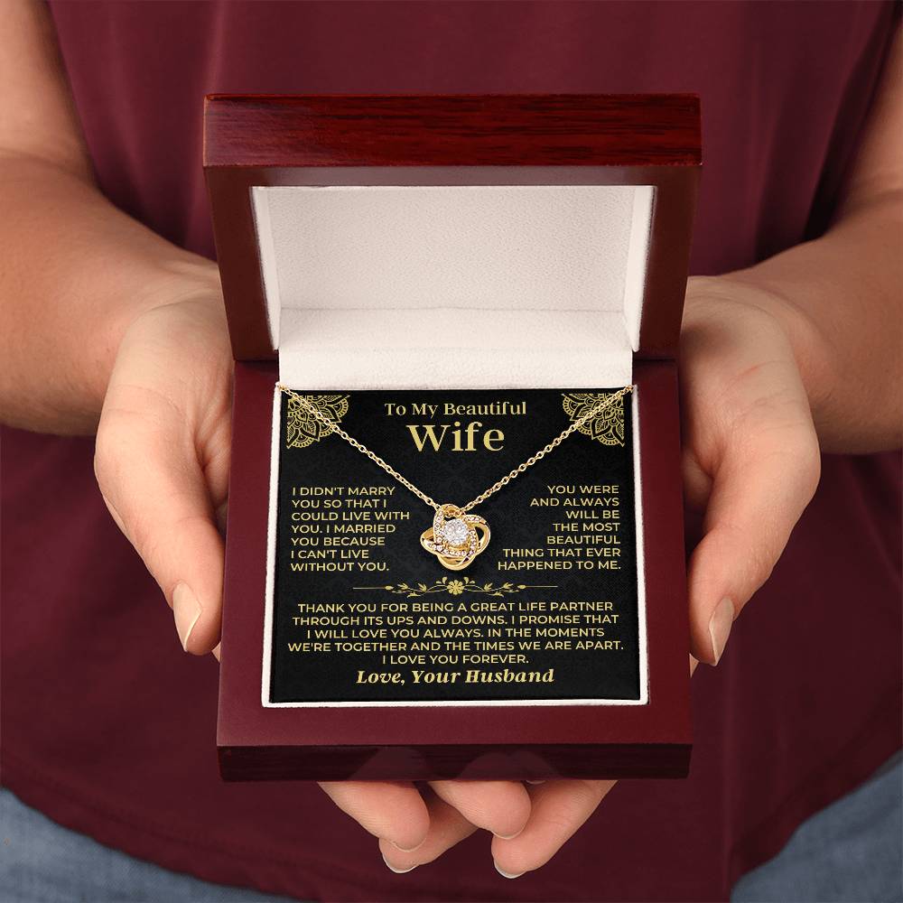 Jewelry To My Beautiful Wife - Love Knot Gift Set - SS526