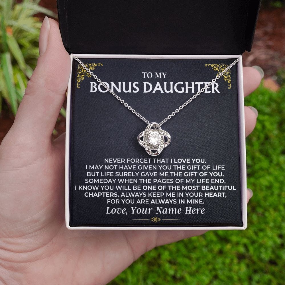Jewelry To My Bonus Daughter - Love Knot Gift Set - SS499