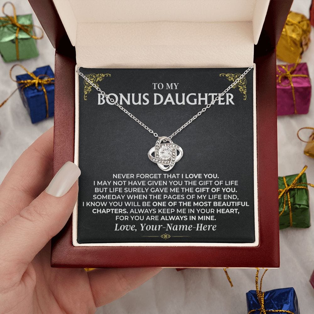 Jewelry To My Bonus Daughter - Love Knot Gift Set - SS499