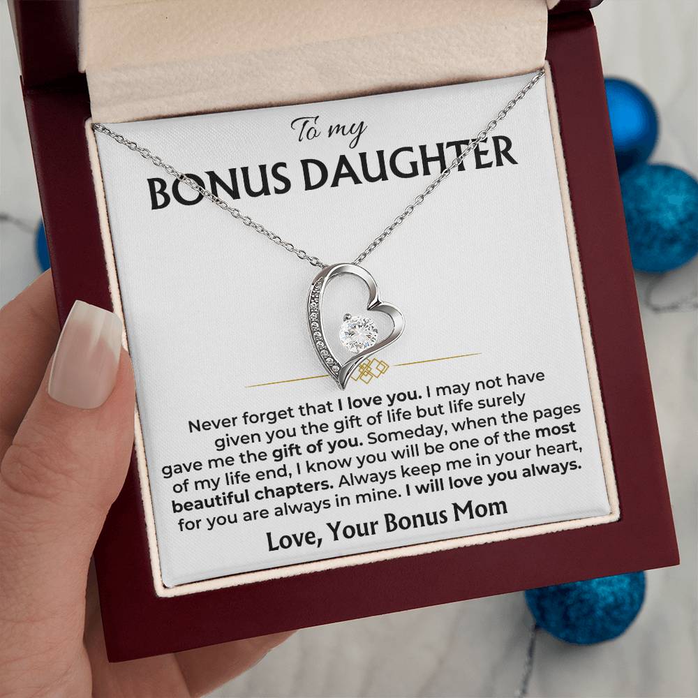 Jewelry To My Bonus Daughter - Personalized Forever Love Gift Set - SS558V2