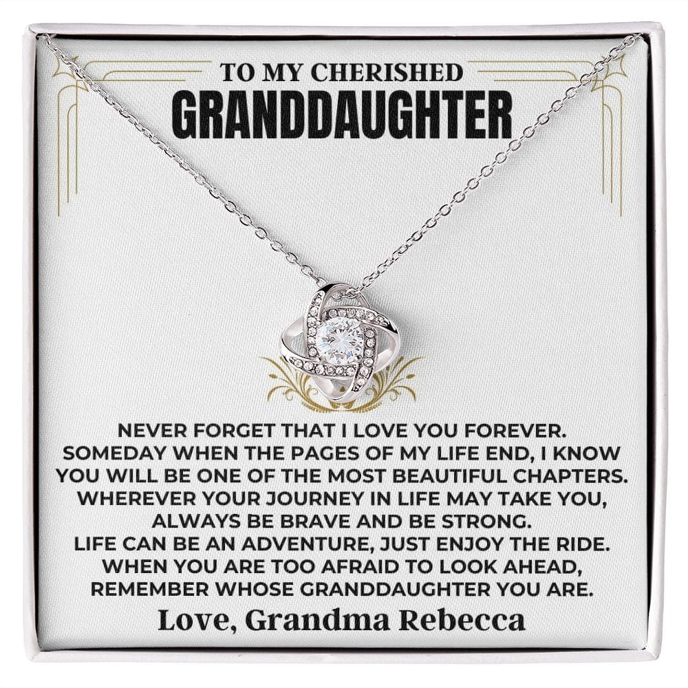 Jewelry To My Cherished Granddaughter - Love Knot Gift Set - SS477V4