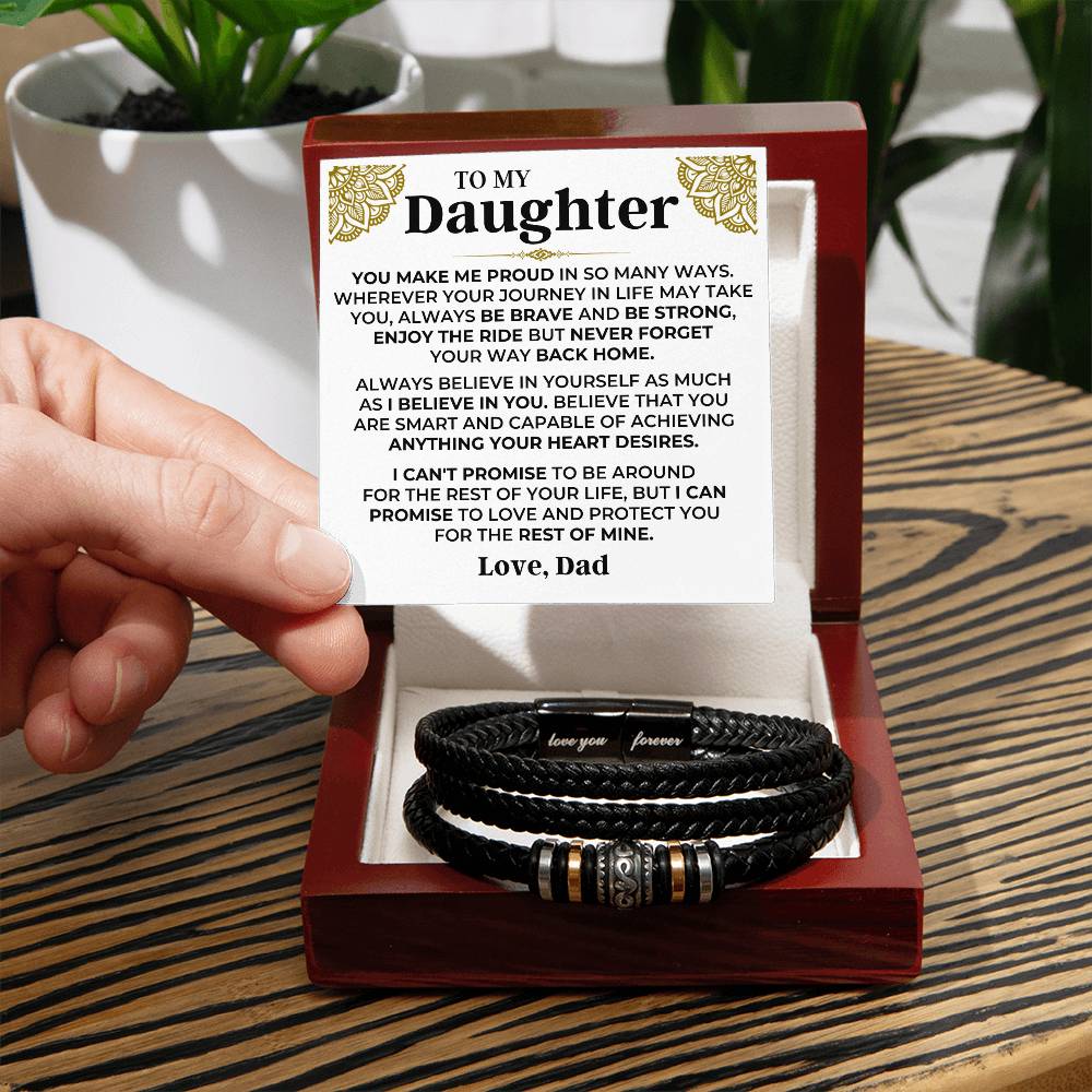 Jewelry To My Daughter | Braided Bracelet Gift Set - SS566