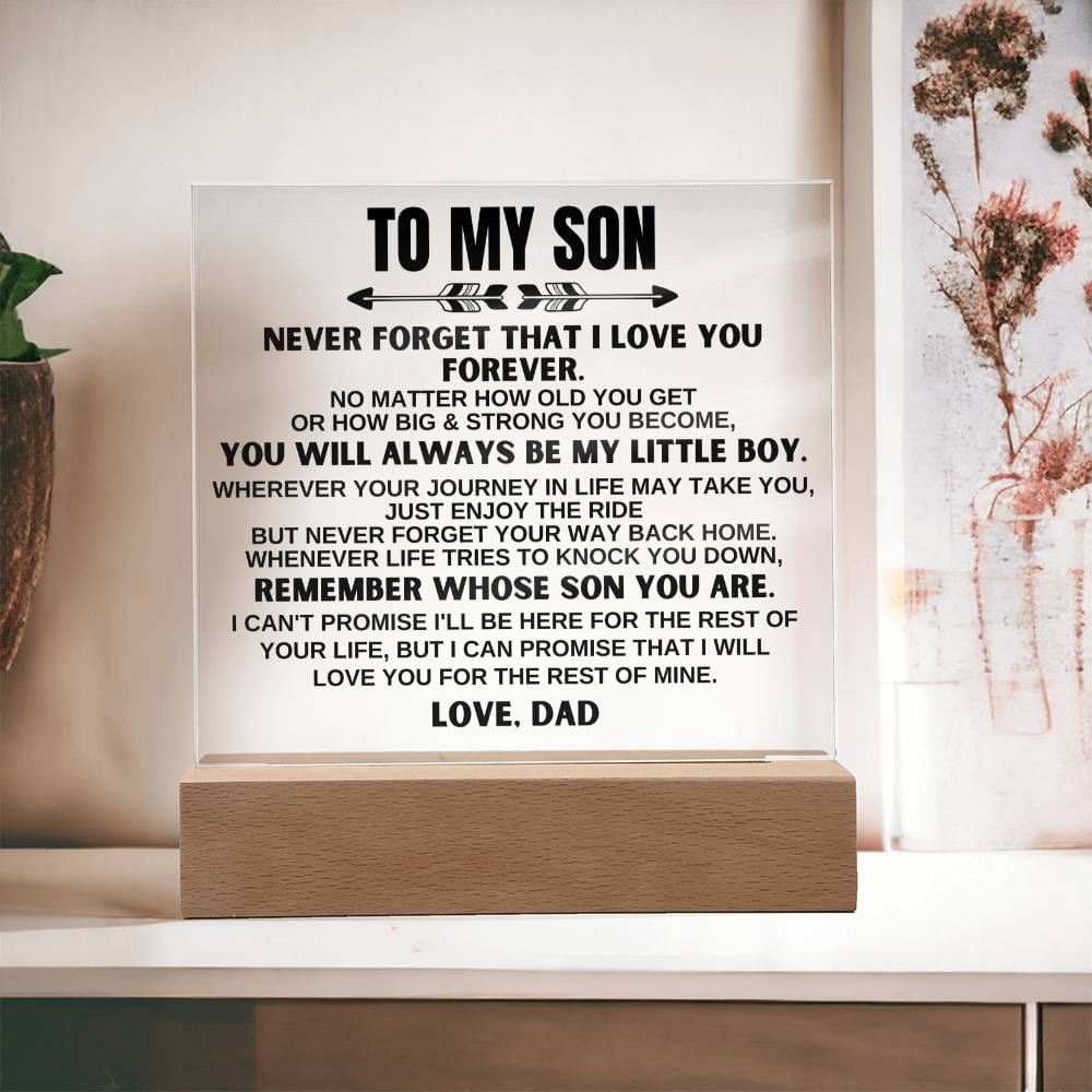 Jewelry To My Daughter - Love Dad - LED-Lit Acrylic Plaque - AC21