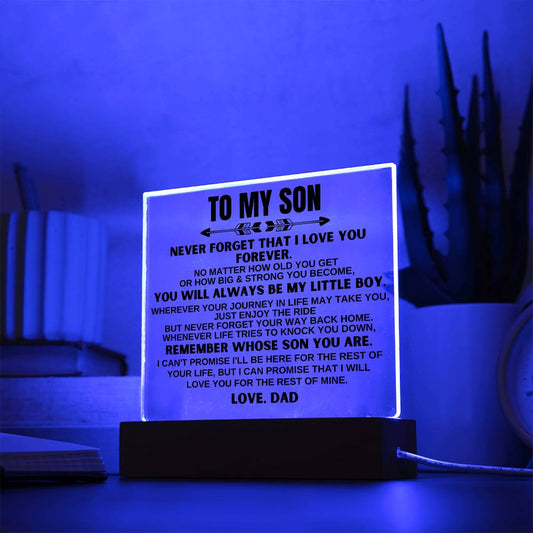 Jewelry To My Daughter - Love Dad - LED-Lit Acrylic Plaque - AC21