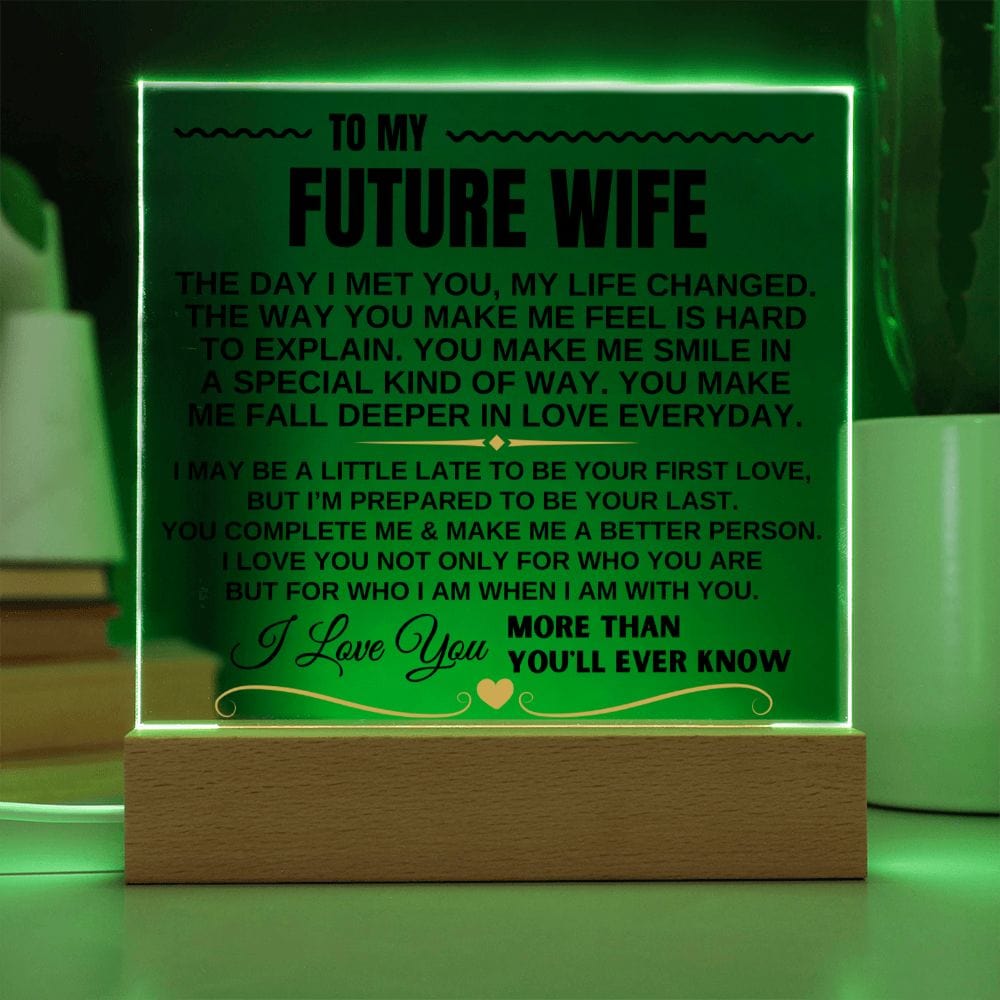 Jewelry To My Future Wife "I Love You Forever & Always" Acrylic Plaque - AC10