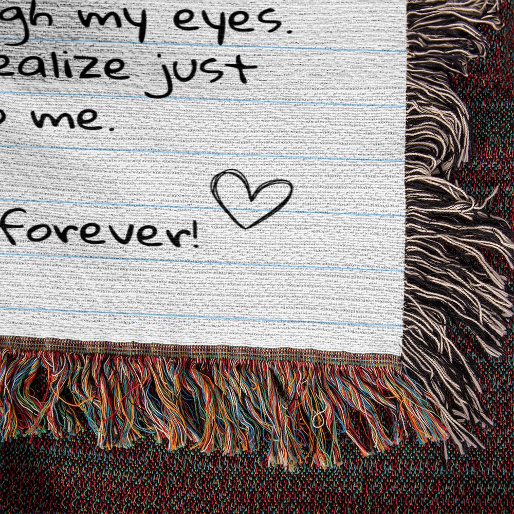 Jewelry To My Future Wife - Woven Giant Love Letter Blanket (100% Cotton Yarn) SS503B