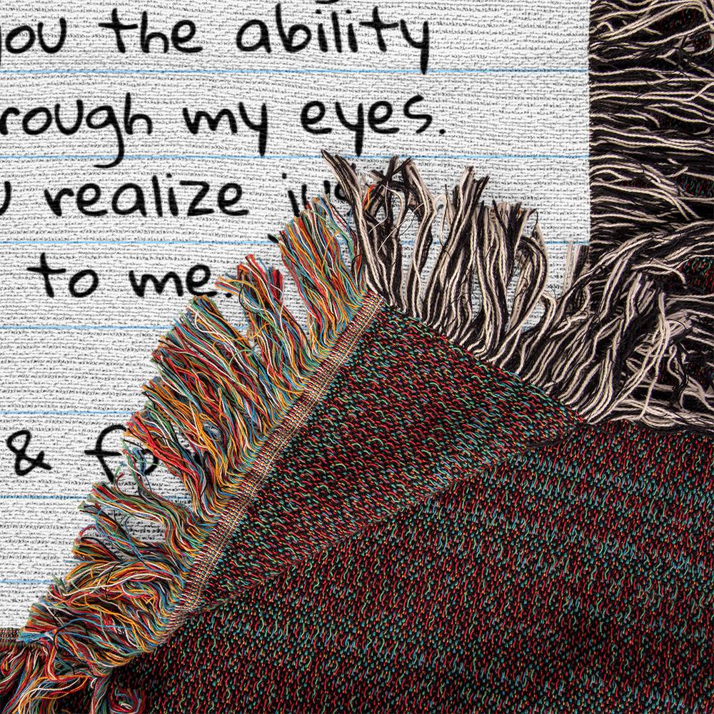 Jewelry To My Future Wife - Woven Giant Love Letter Blanket (100% Cotton Yarn) SS503B