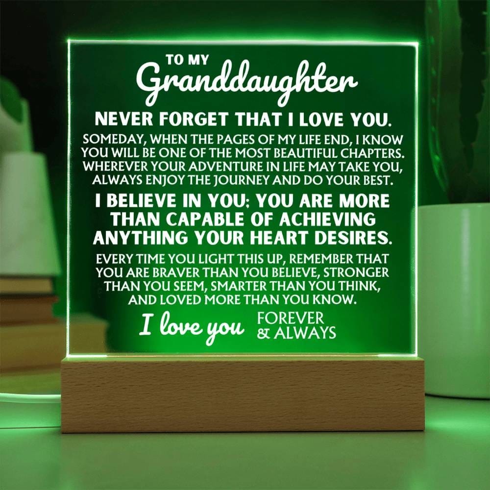 Jewelry To My Granddaughter - "I Believe In You" - Acrylic Lamp ❤️ - AC45