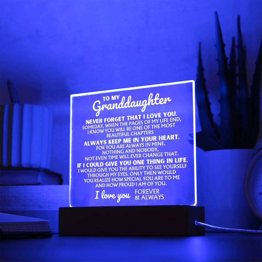 Jewelry To My Granddaughter - "I Love You Forever" - Acrylic Lamp â¤ď¸ - AC44