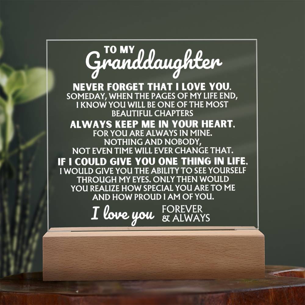 Jewelry To My Granddaughter - "I Love You Forever" - Acrylic Lamp â¤ď¸ - AC44