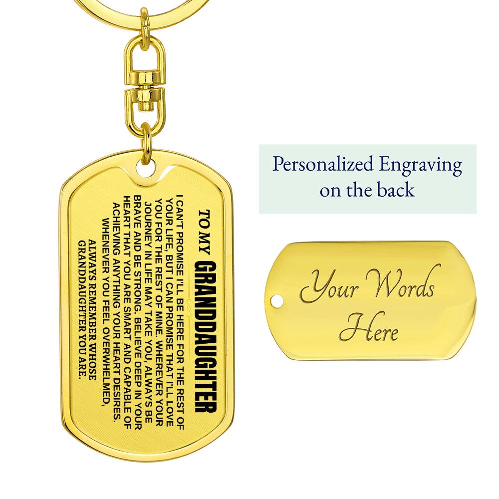 Jewelry To My Granddaughter | Remember Whose Granddaughter You Are | Personalized Keychain - SS293GDT