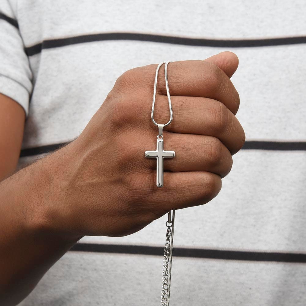 Jewelry To My Grandson - Artisan-Crafted Cross - Gift Set - SS117AC