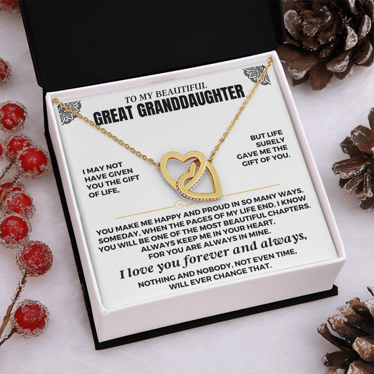 Jewelry To My Great Granddaughter - Forever Linked Hearts - Gift Set - SS612