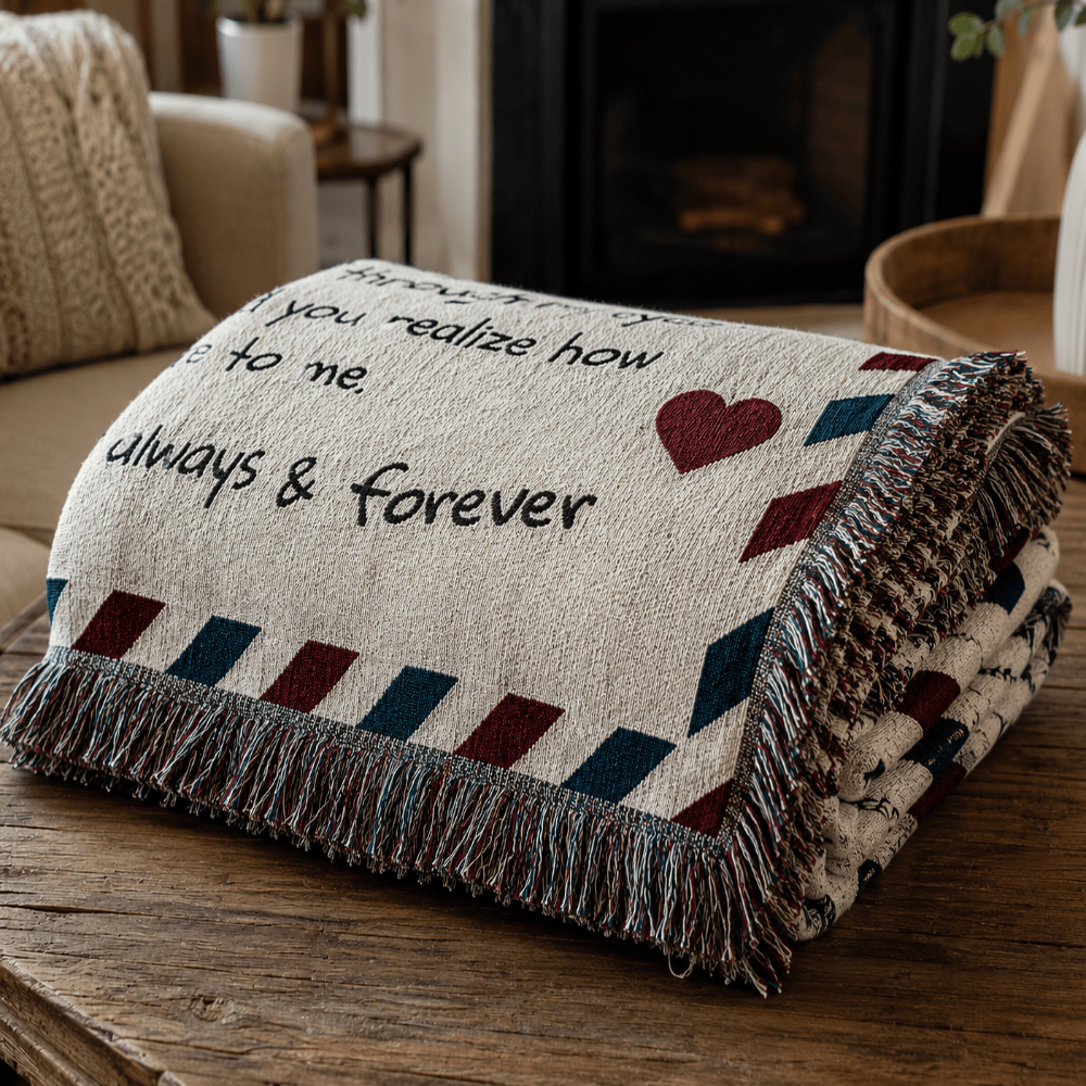 Jewelry To My Husband - Giant Love Letter - Premium Woven Blanket- WB01