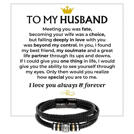 Jewelry To My Husband | Love You Forever | Braided Bracelet Gift Set - SS581