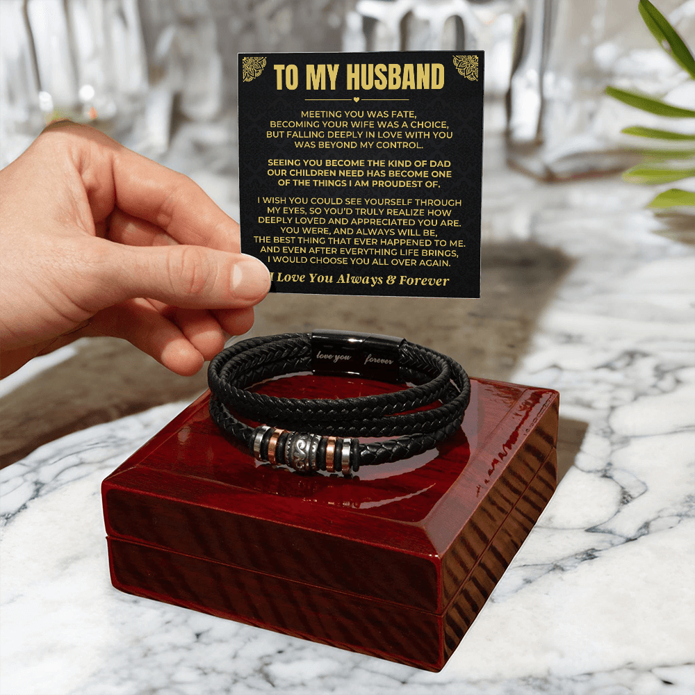 Jewelry To My Husband - You Are Loved & Appreciated - Braided Bracelet Gift Set - SS617