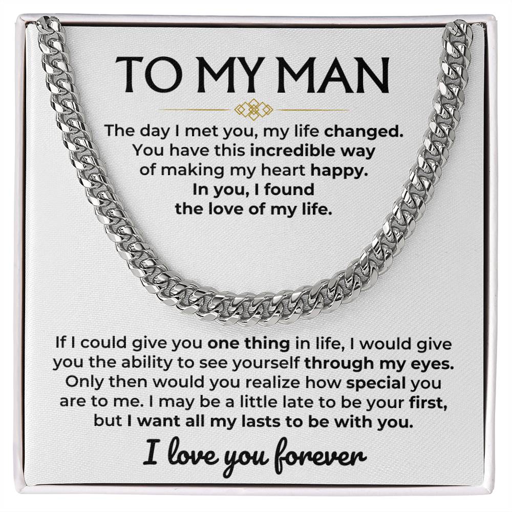 To My Man - Cuban Link Chain Gift Set - SS593, image size:1000x1000