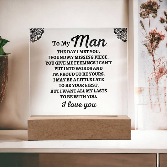 Jewelry To My Man "I Found My Missing Piece" Acrylic Plaque - AC04