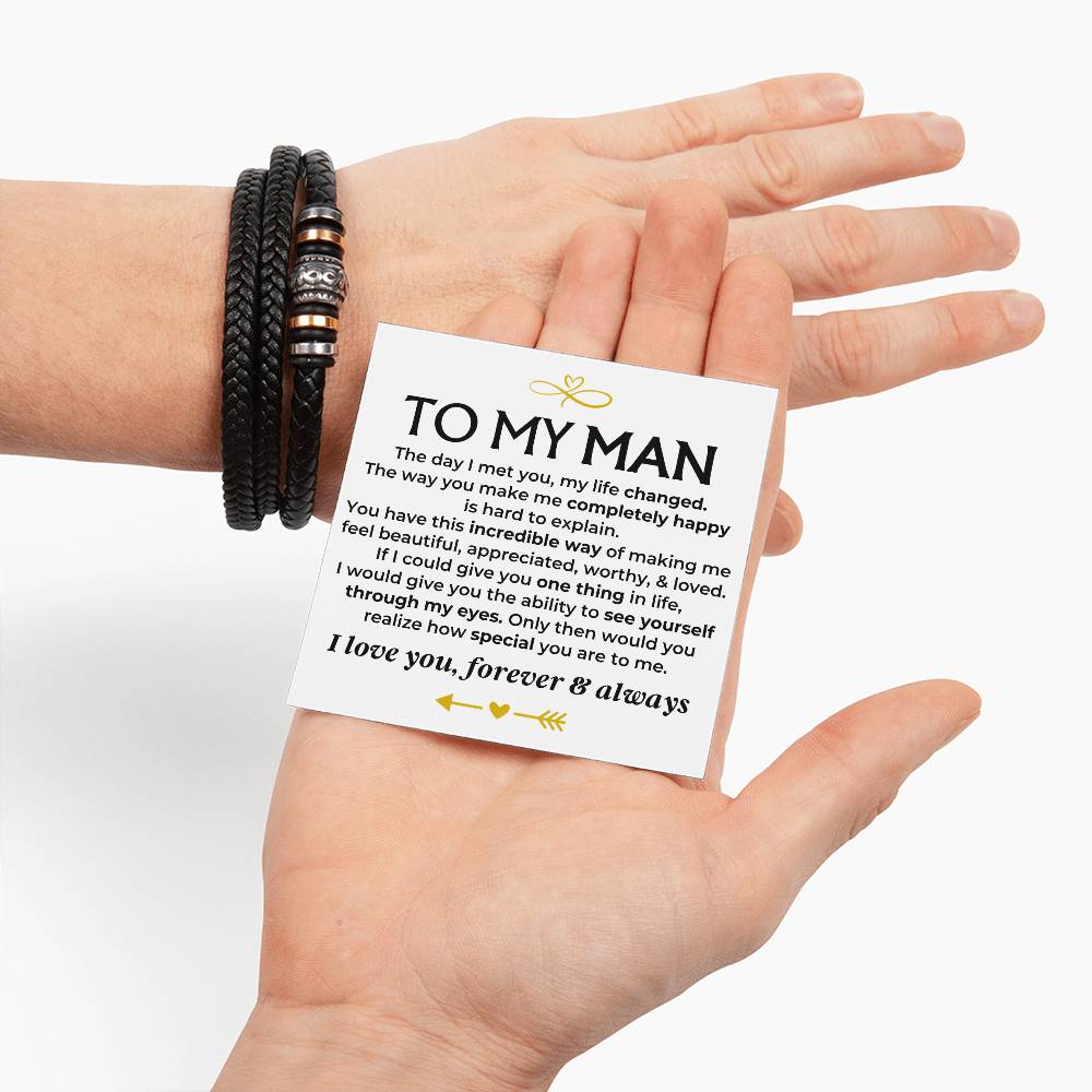 Jewelry To My Man | Love You Forever | Braided Bracelet Gift Set - SS578