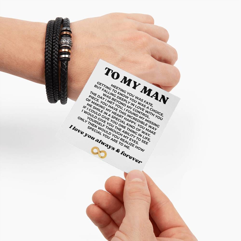 Jewelry To My Man - | Love You Forever - Braided Bracelet Gift Set - SS607