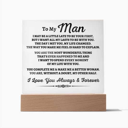 Jewelry To My Man "You Complete Me" Acrylic Plaque - AC07