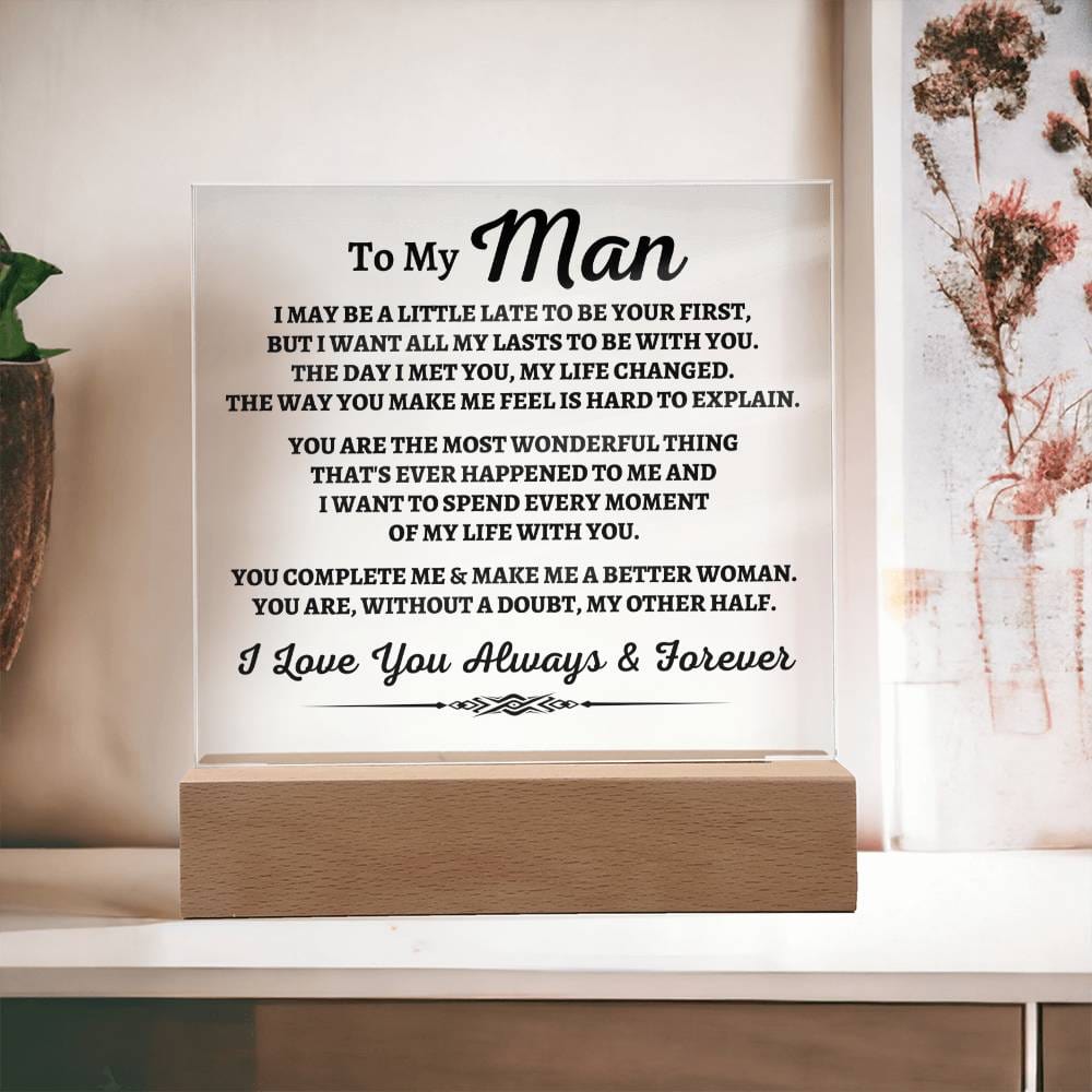 Jewelry To My Man "You Complete Me" Acrylic Plaque - AC07