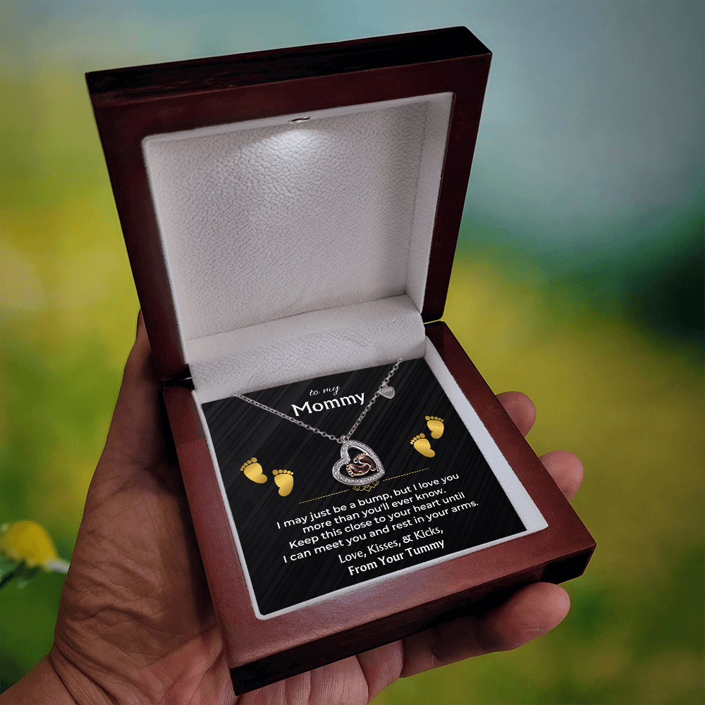 Jewelry To My Mommy – Baby Feet S925 Necklace Gift Set for Expecting Moms - SS609
