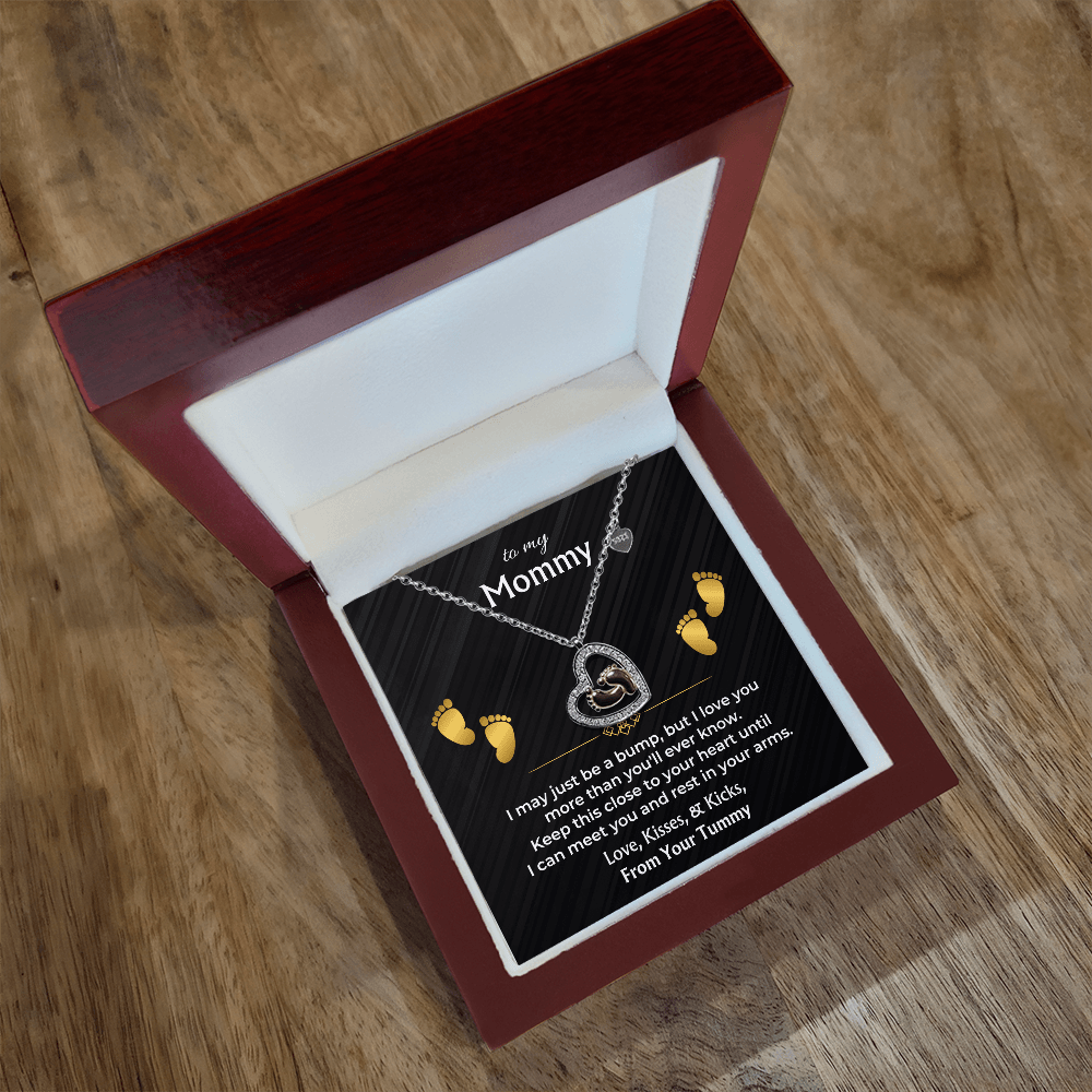 Jewelry To My Mommy – Baby Feet S925 Necklace Gift Set for Expecting Moms - SS609