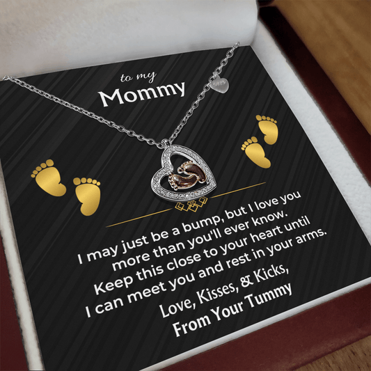 Jewelry To My Mommy – Baby Feet S925 Necklace Gift Set for Expecting Moms - SS609