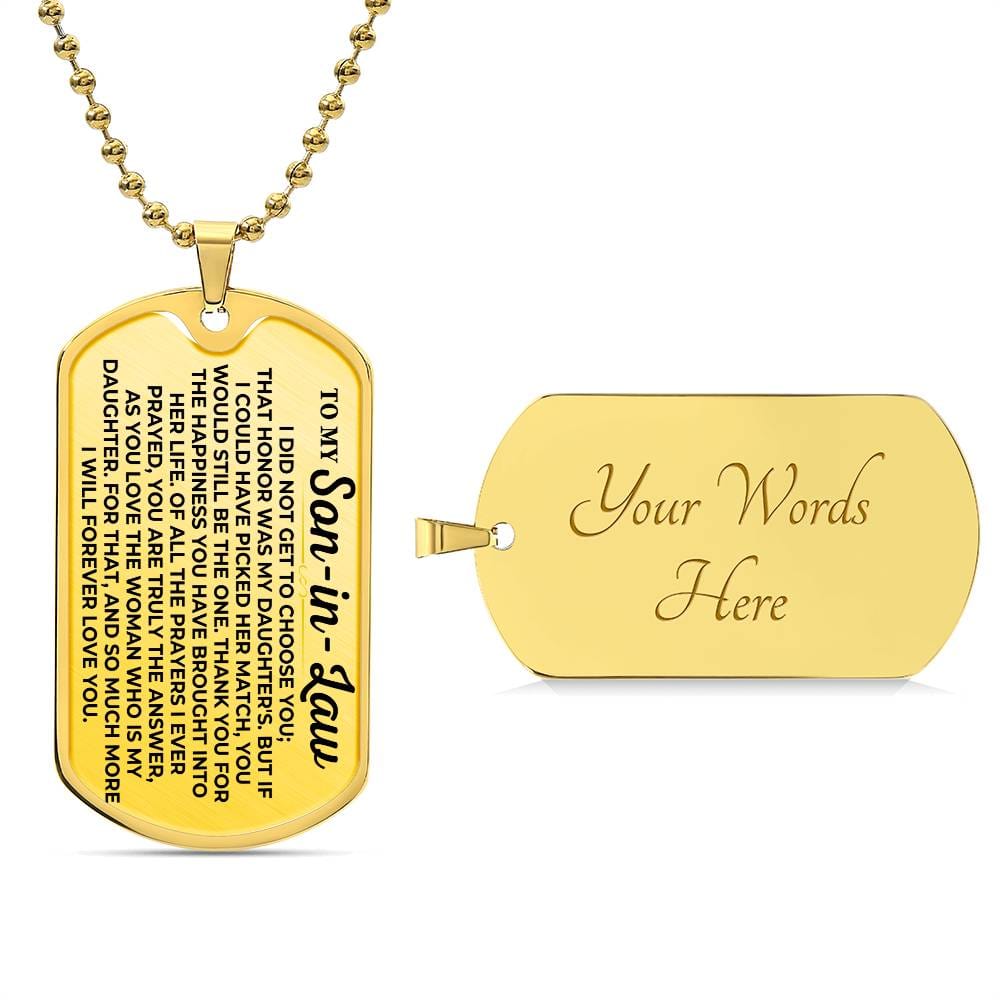 Jewelry To My Son-in-Law - Love Tag - SS232SDT2