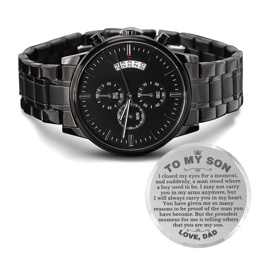 Jewelry To My Son - Love Dad - Luxury Engraved Watch - SS43-V2