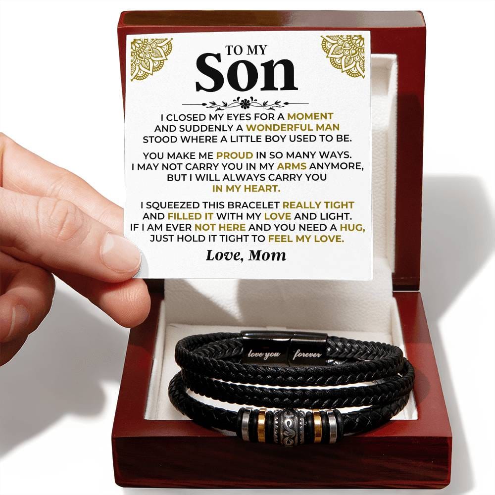 Jewelry To My Son | Love Mom | Love You Forever Bracelet Gift Set - SS521