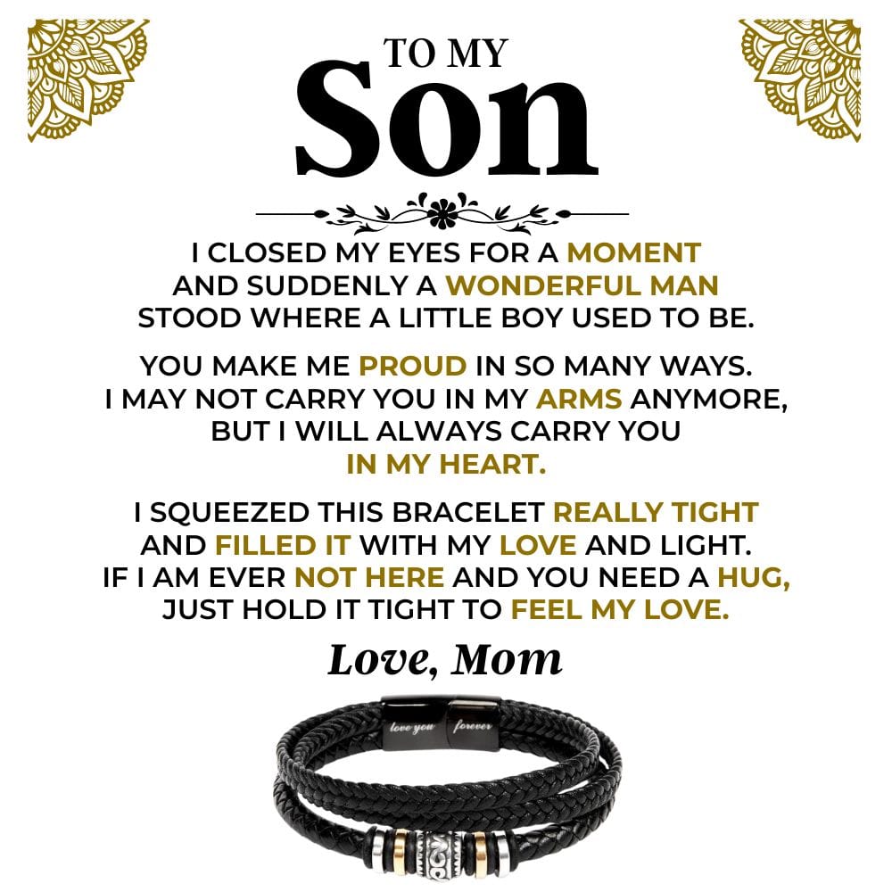 Jewelry To My Son | Love Mom | Love You Forever Bracelet Gift Set - SS521